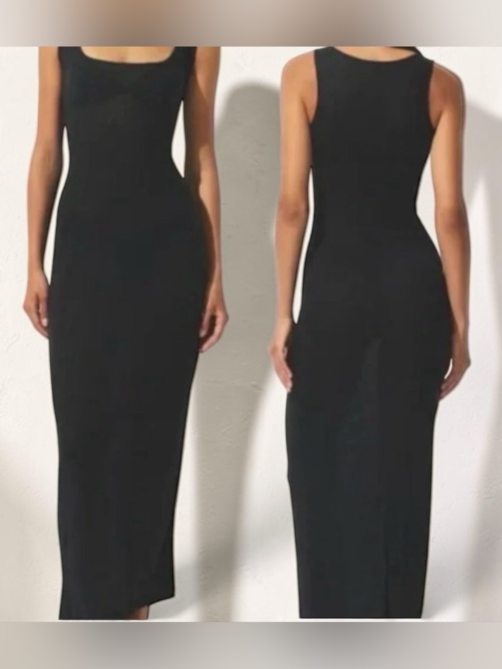 SKIMS Threadbare Cotton Long Dress | Soot | S | NWT 🏷️
